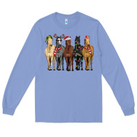 Colony Blue horses with christmas Long Sleeve Tee - MaliasSmallBusiness