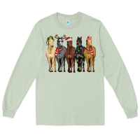 Matcha horses with christmas Long Sleeve Tee - MaliasSmallBusiness