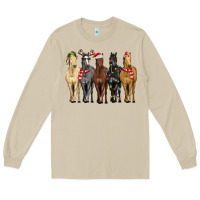 Mushroom horses with christmas Long Sleeve Tee - MaliasSmallBusiness