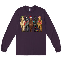 Plum horses with christmas Long Sleeve Tee - MaliasSmallBusiness