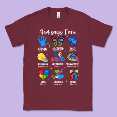 God Says I Am Autism Classic Tee Designed By Jahusdesignshop
