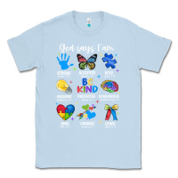Dusty Blue god says i am autism Classic Tee - JahusDesignShop