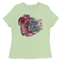 Matcha Walk By Faith Not By Sight Ladies Tee - JahusDesignShop