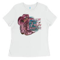 White Walk By Faith Not By Sight Ladies Tee - JahusDesignShop
