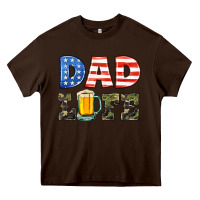 Chocolate Brown dad life Heavy Core Tee - HRA Design Shop