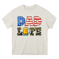 Cream dad life Heavy Core Tee - HRA Design Shop