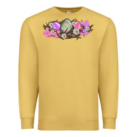Antique Gold Easter eggs and crown of thorns Easter Day Premium Sweatshirt - HowdyJamesFarm