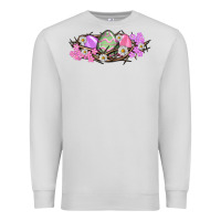 Dove Grey Easter eggs and crown of thorns Easter Day Premium Sweatshirt - HowdyJamesFarm