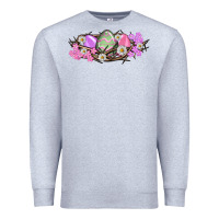 Heather Grey Easter eggs and crown of thorns Easter Day Premium Sweatshirt - HowdyJamesFarm