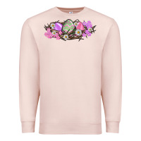 Pale Pink Easter eggs and crown of thorns Easter Day Premium Sweatshirt - HowdyJamesFarm