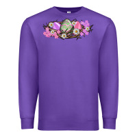 Purple Easter eggs and crown of thorns Easter Day Premium Sweatshirt - HowdyJamesFarm