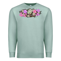 Seafoam Easter eggs and crown of thorns Easter Day Premium Sweatshirt - HowdyJamesFarm