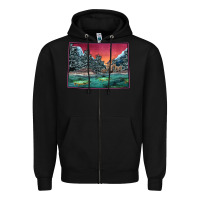 Black Colorado Scenery Map Zipper Hoodie - Bettercallsaul