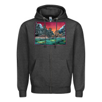 Charcoal Heather Colorado Scenery Map Zipper Hoodie - Bettercallsaul