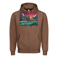 Chestnut Colorado Scenery Map Zipper Hoodie - Bettercallsaul
