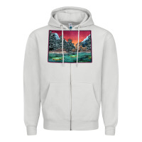 Dove Grey Colorado Scenery Map Zipper Hoodie - Bettercallsaul