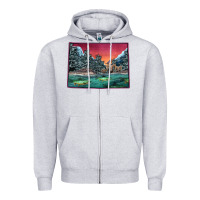 Heather Grey Colorado Scenery Map Zipper Hoodie - Bettercallsaul