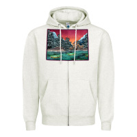 Oatmeal Heather Colorado Scenery Map Zipper Hoodie - Bettercallsaul