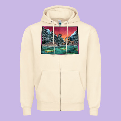 Colorado Scenery Map Zipper Hoodie Designed By Bettercallsaul
