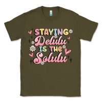 Army Green staying delulu is the solulu Classic Tee - MaliasSmallBusiness