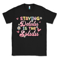 Black staying delulu is the solulu Classic Tee - MaliasSmallBusiness