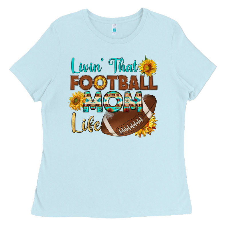 Livin' That Football Mom Life Ladies Tee by HRA Design Shop | Teevron