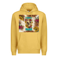 Antique Gold badass mama with flowers Premium Hoodie - TumblerDesignByShophia