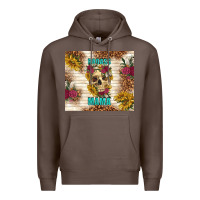 Coffee badass mama with flowers Premium Hoodie - TumblerDesignByShophia