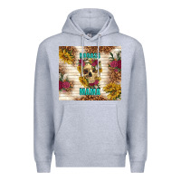 Heather Grey badass mama with flowers Premium Hoodie - TumblerDesignByShophia