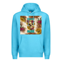 Ocean Blue badass mama with flowers Premium Hoodie - TumblerDesignByShophia