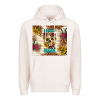 Pale Pink badass mama with flowers Premium Hoodie - TumblerDesignByShophia