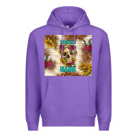 Purple badass mama with flowers Premium Hoodie - TumblerDesignByShophia