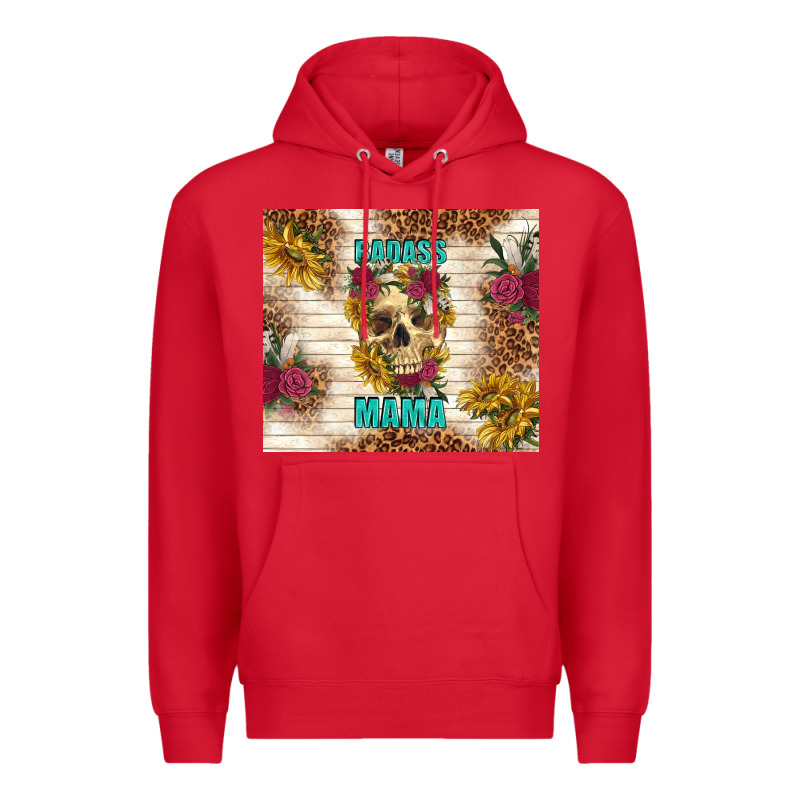 Badass Mama With Flowers Premium Hoodie by TumblerDesignByShophia | Teevron