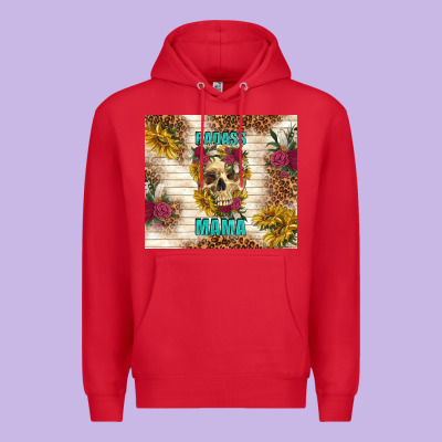 Badass Mama With Flowers Premium Hoodie Designed By Tumblerdesignbyshophia