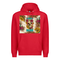 Red badass mama with flowers Premium Hoodie - TumblerDesignByShophia