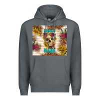 Rock badass mama with flowers Premium Hoodie - TumblerDesignByShophia
