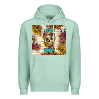 Seafoam badass mama with flowers Premium Hoodie - TumblerDesignByShophia