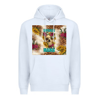 White badass mama with flowers Premium Hoodie - TumblerDesignByShophia