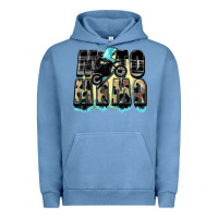 Pigment Pebble Blue Moto mama Mother's Day Urban Hoodie - FaDigitalArtStudio