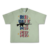 Oil Green red white and pew pew pew Urban Heavy Tee - MaliasSmallBusiness
