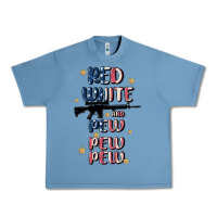 Red White And Pew Pew Pew Urban Heavy Tee | Teevron