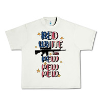 Pistachio red white and pew pew pew Urban Heavy Tee - MaliasSmallBusiness