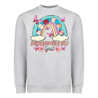 Heather Grey squish girl Heavyweight Sweatshirt - MaliasSmallBusiness