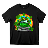 Black st patricks shamrock gold rainbow truck Heavy Core Tee - FaDigitalArtStudio
