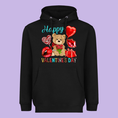 Happy Valentines Day Valentine's Day Heavyweight Hoodie Designed By Howdyjamesfarm