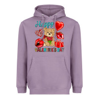 Lavender happy valentines day Valentine's Day Heavyweight Hoodie - HowdyJamesFarm