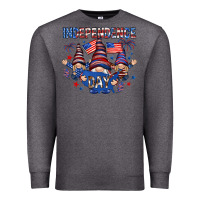 Charcoal Heather Independence Day with gnomies Premium Sweatshirt - HowdyJamesFarm