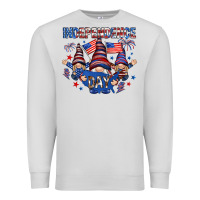 Dove Grey Independence Day with gnomies Premium Sweatshirt - HowdyJamesFarm