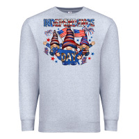 Heather Grey Independence Day with gnomies Premium Sweatshirt - HowdyJamesFarm