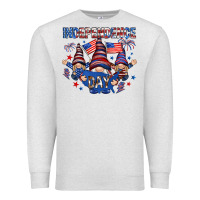 Oatmeal Heather Independence Day with gnomies Premium Sweatshirt - HowdyJamesFarm